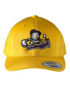 BADBOYGOLF Gold and Purple Snapback Cap