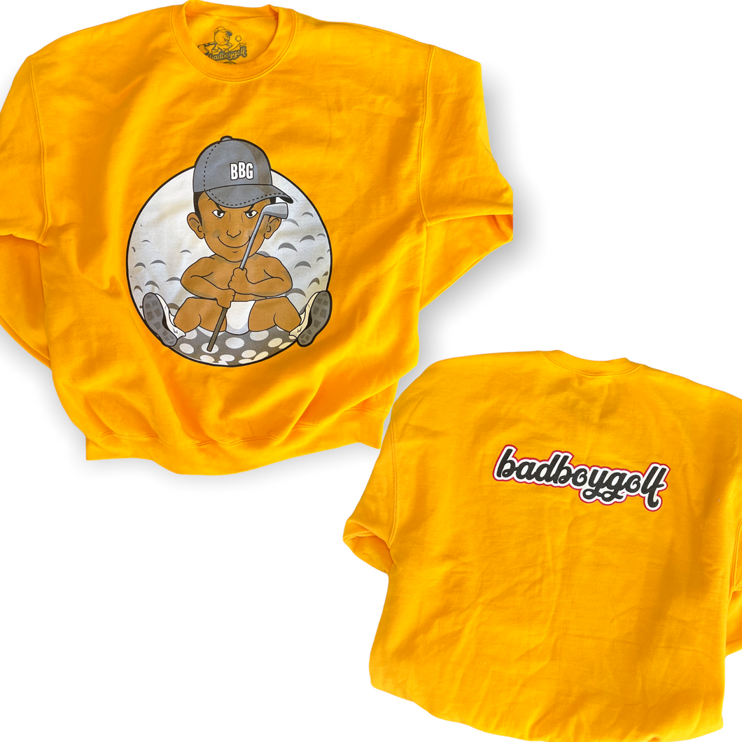 BADBOYGOLF BE DIFFERENT CREWNECK (Gold)