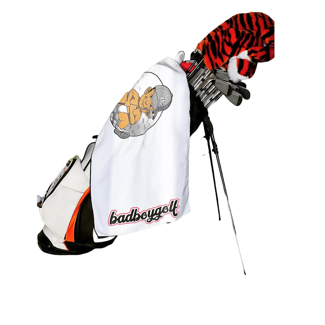 BADBOYGOLF Waffle Towel (WHITE)